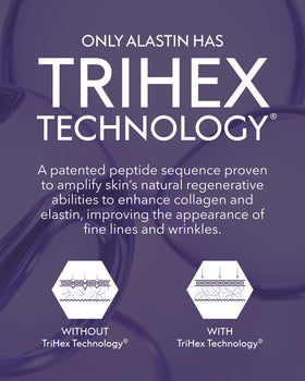 ALASTIN before and after comparison on neck, illustrates improved texture and reduced crepiness benefit
