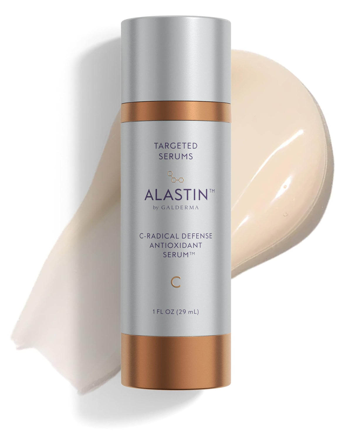 ALASTIN Skincare front bottle view showing sleek packaging and antioxidant benefits