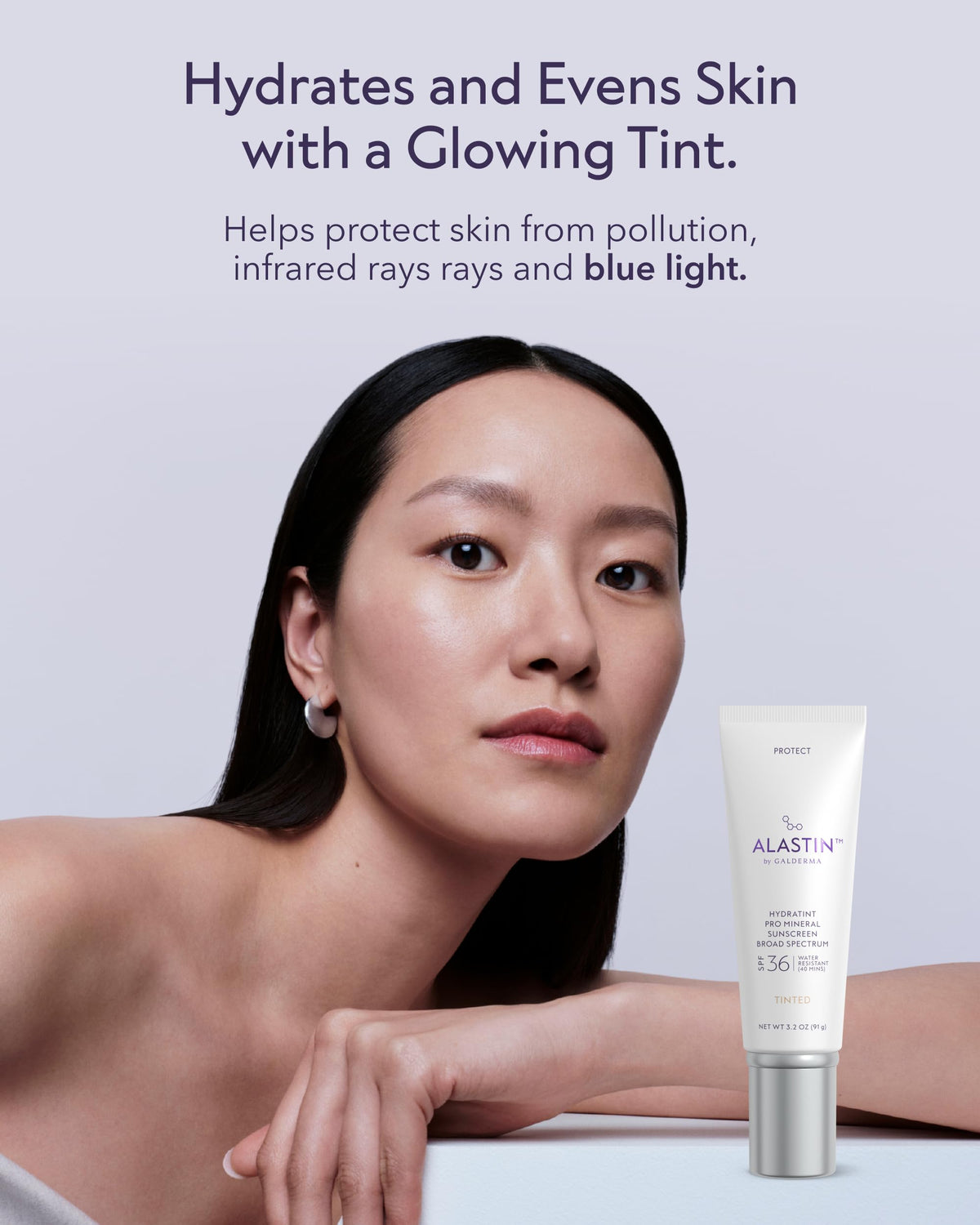ALASTIN Skincare applying tinted sunscreen to face for even skin tone benefit