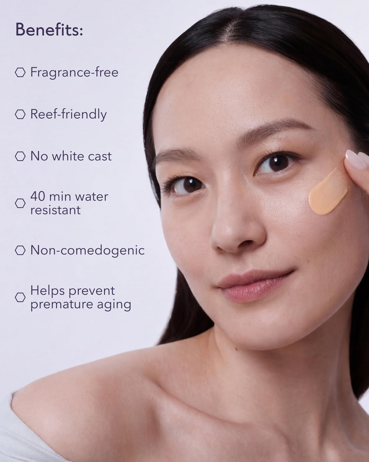 ALASTIN Skincare applying product to neck showing broad coverage benefit