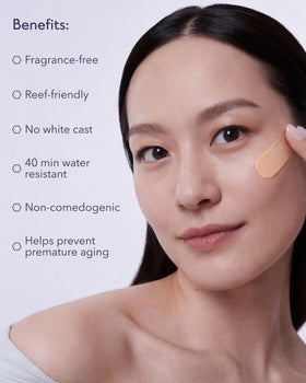 ALASTIN Skincare applying product to neck showing broad coverage benefit