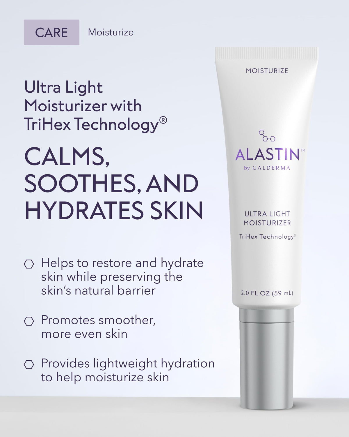 ALASTIN Skincare open cap showing lightweight cream texture, highlights quick absorption