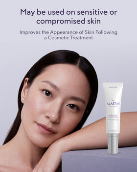 ALASTIN Skincare dispensing a droplet onto fingertip, demonstrates easy controlled application