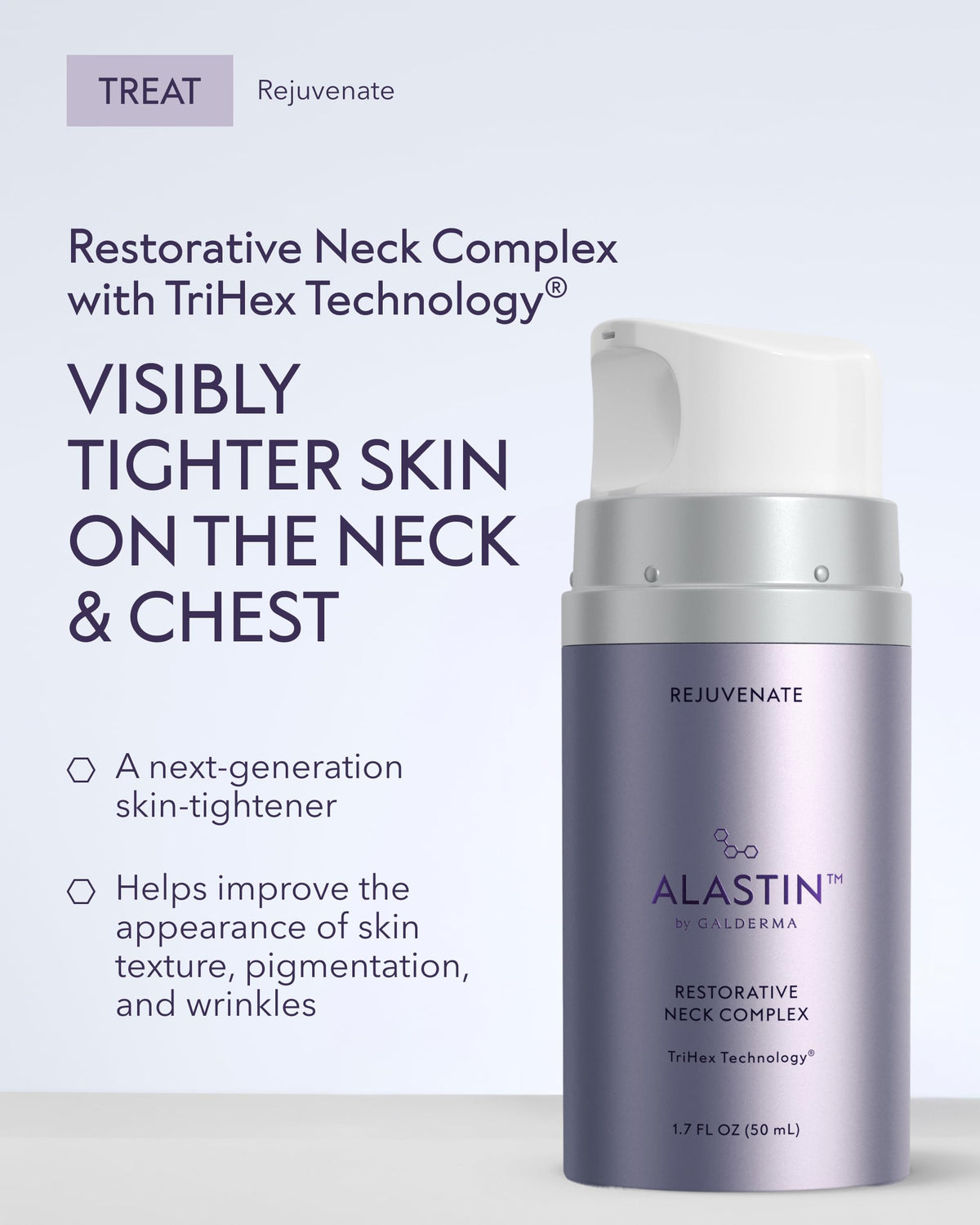 ALASTIN pump dispenser delivering controlled serum, ensures hygienic precise dosing benefit