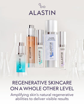 ALASTIN Skincare in bathroom routine setting illustrating easy integration benefit