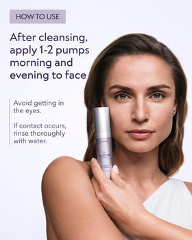 ALASTIN Skincare bottle styled on bathroom shelf suggesting daily routine convenience