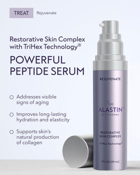 ALASTIN Skincare serum texture on hand showing lightweight absorption benefit