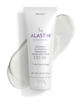 ALASTIN SilkSHIELD front packaging showing SPF 30 protection and sleek bottle