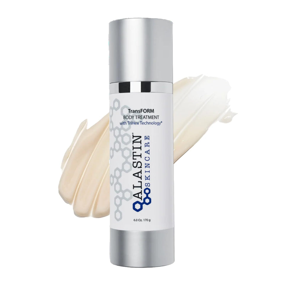 ALASTIN Skincare bottle front view showing product packaging and benefits
