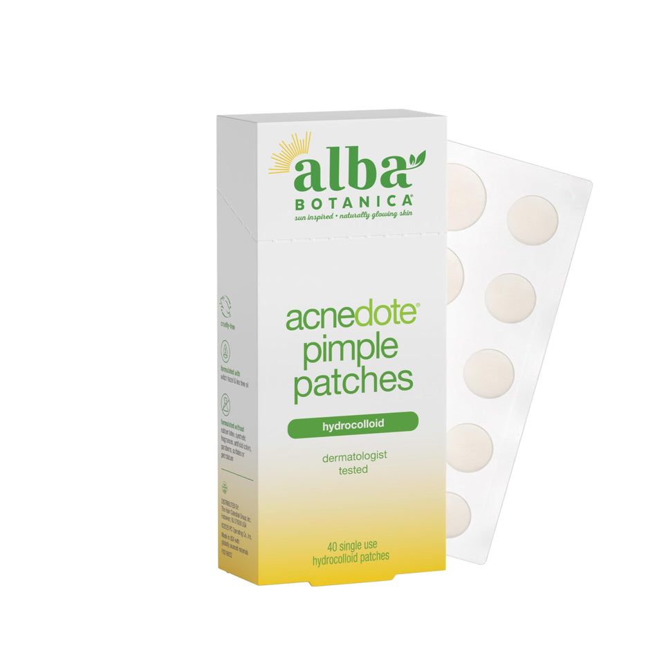 Alba Botanica front packaging showing box and 40-count benefit of quick spot care