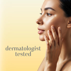 Alba Botanica patch applied to cheek in lifestyle scene demonstrating discreet protection