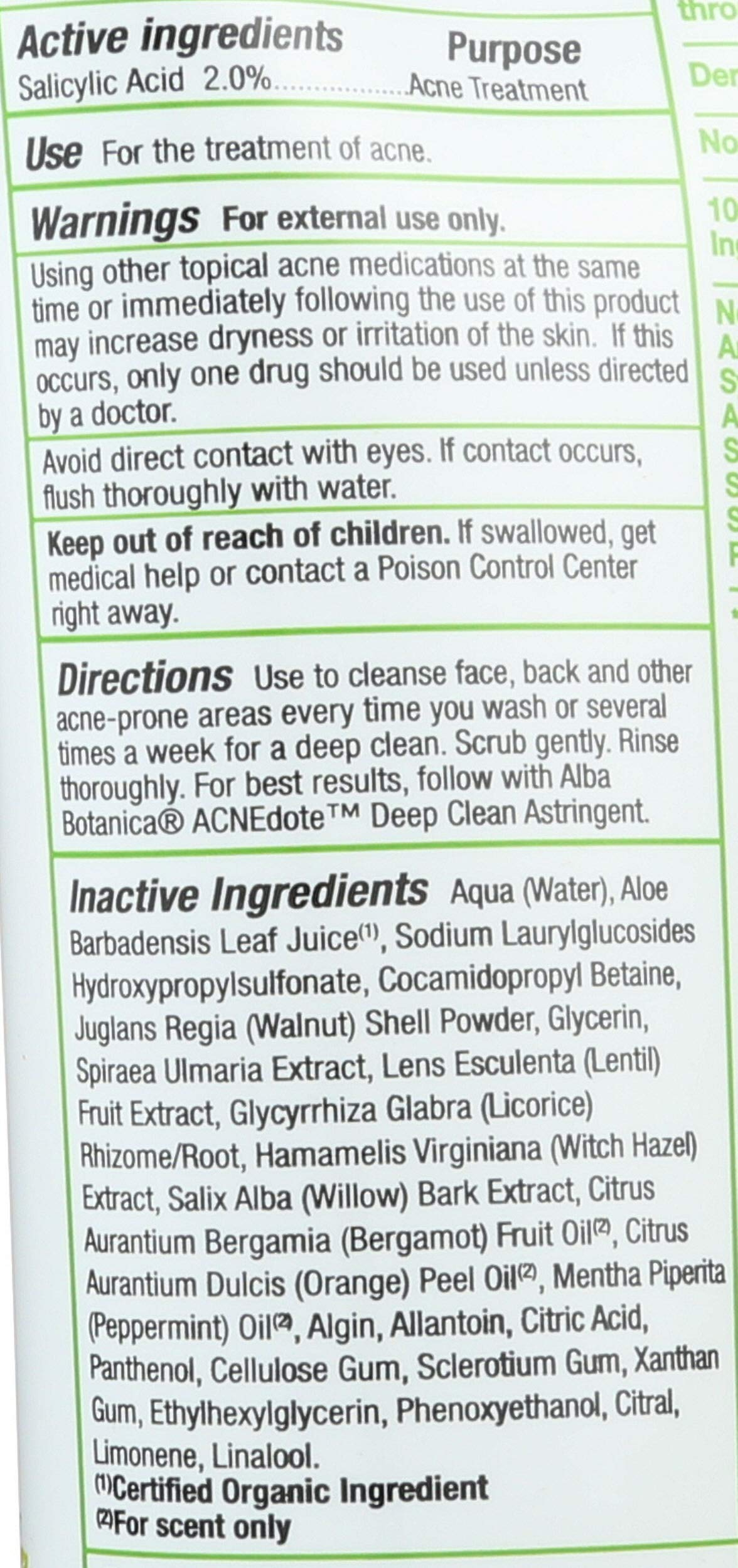 Alba Botanica product applied to back to show treatment for body breakouts