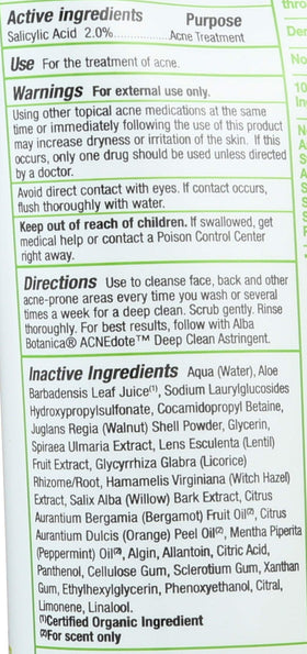 Alba Botanica product applied to back to show treatment for body breakouts