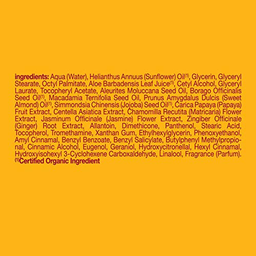 Alba Botanica ingredients label highlighting botanical oils and vitamin E benefit