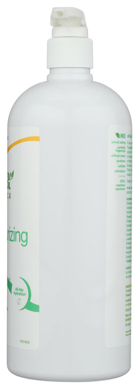 Alba Botanica bottle on bathroom vanity showing everyday use benefit