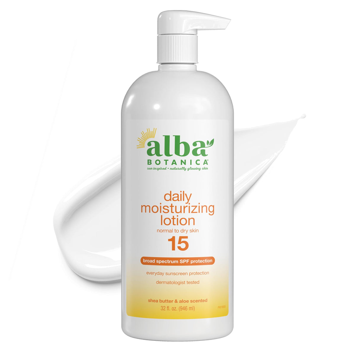 Alba Botanica front bottle 32oz showing label and SPF benefit