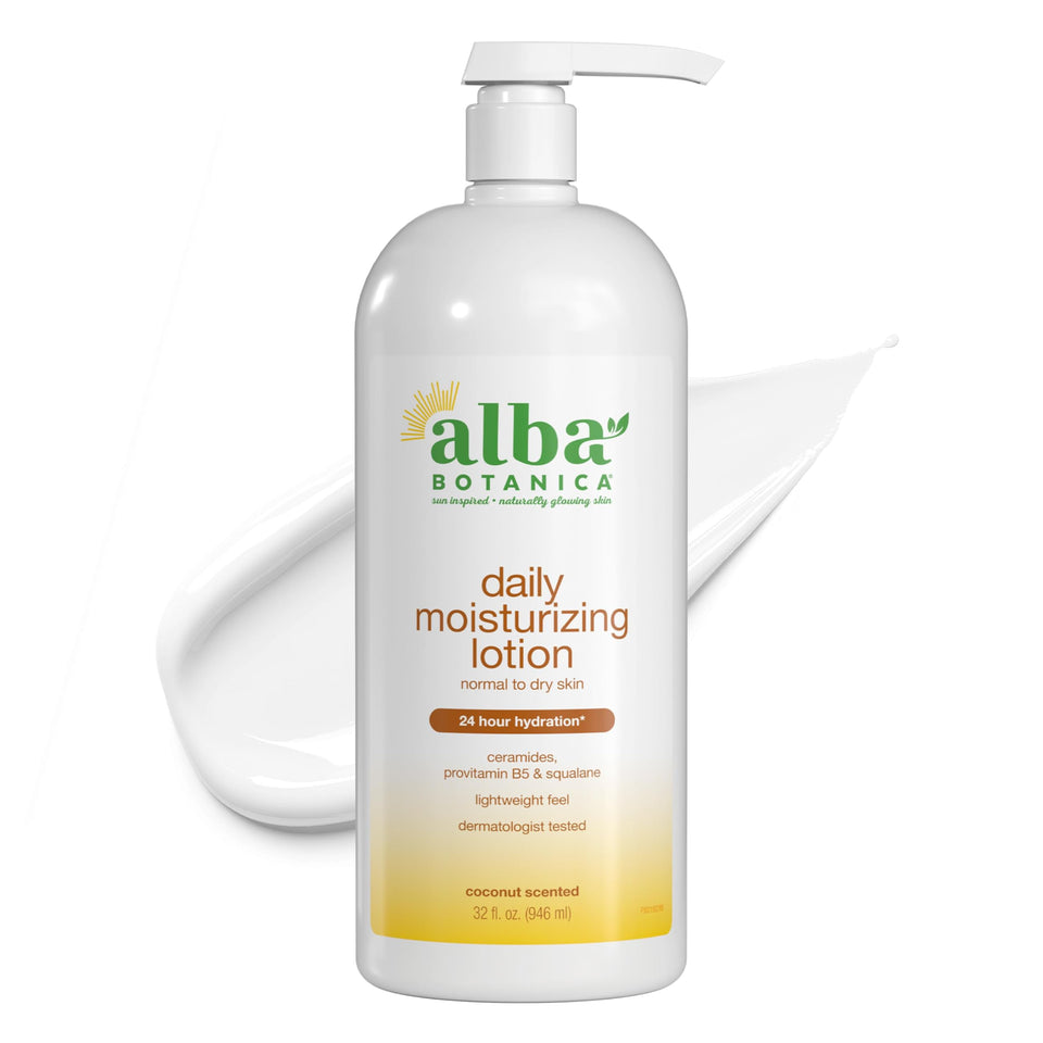Alba Botanica front packaging showing 32 oz bottle and product name for easy identification