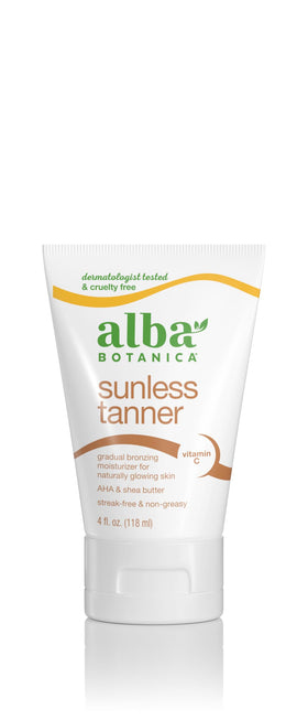Alba Botanica front packaging showing tube and clear product benefits