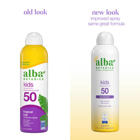 Alba Botanica spray nozzle close-up demonstrating easy, quick application for kids