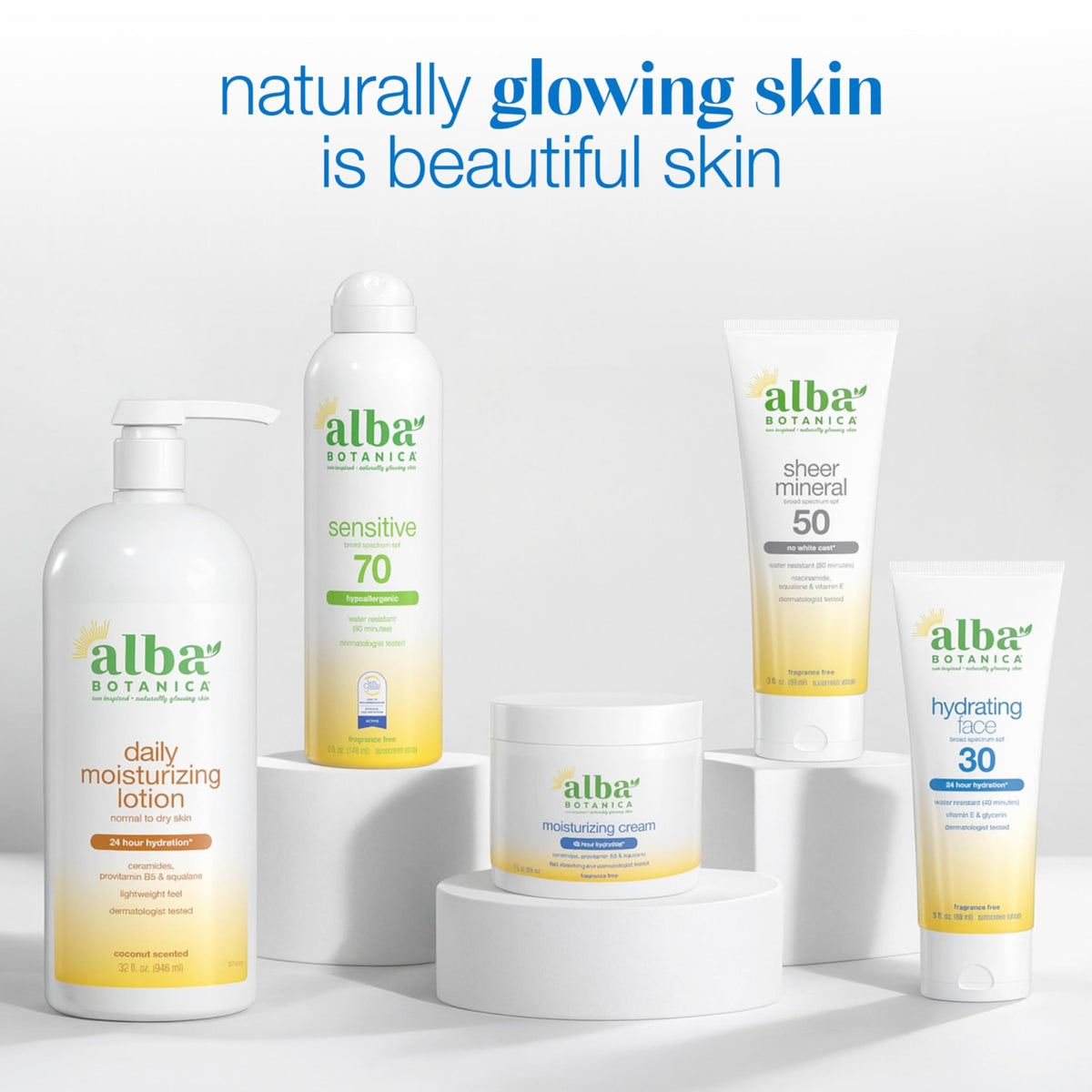 Alba Botanica applied at beach illustrating water resistant protection during activity