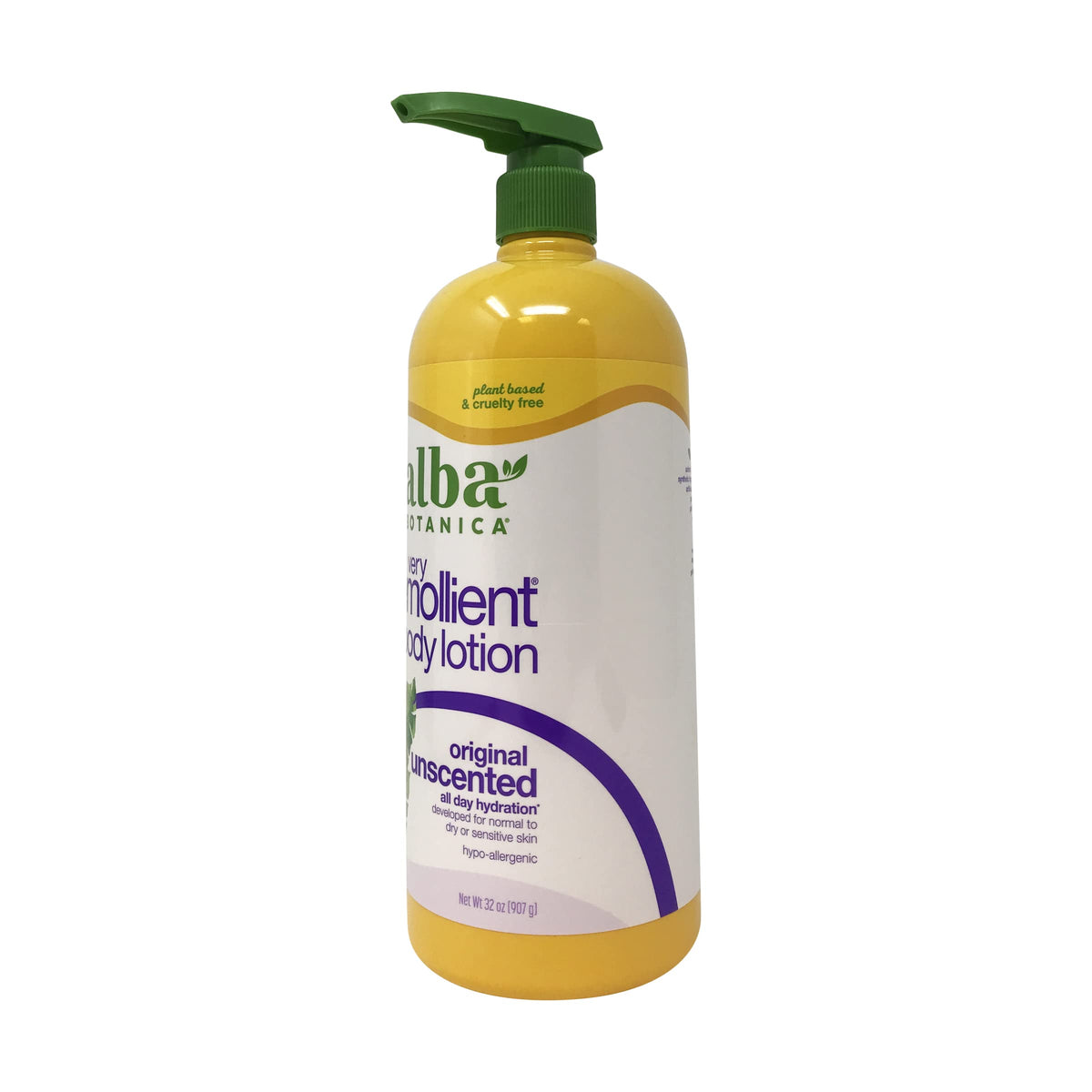 Alba Botanica lotion texture on hand demonstrating quick absorption benefit