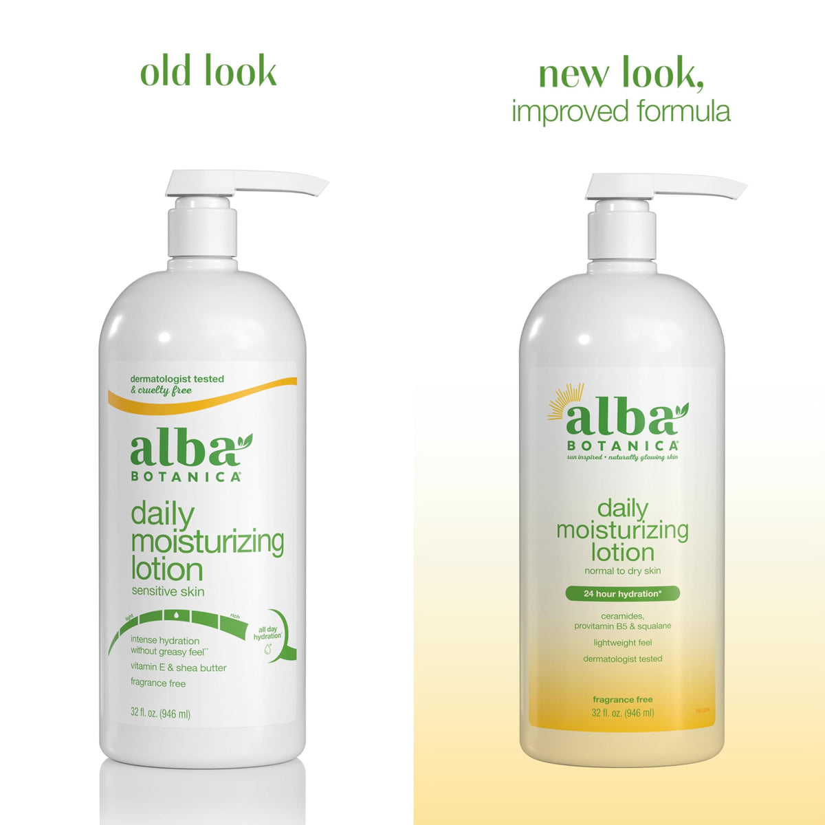 Alba Botanica pump dispenser close-up demonstrating easy, controlled application benefit