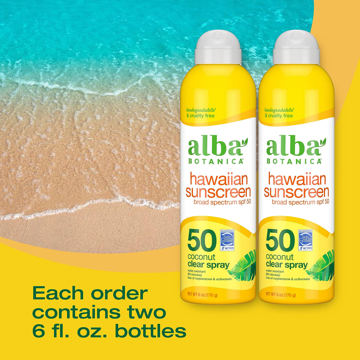 Alba Botanica spray nozzle close-up demonstrating easy application and even coverage