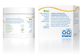 Alba Botanica texture close-up showing lightweight cream for quick absorption