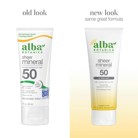 Alba Botanica tube cap detail emphasizing easy dispensing and portability