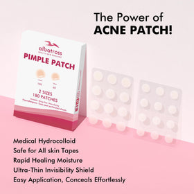 Albatross Health patch blended under light makeup for concealed spot treatment