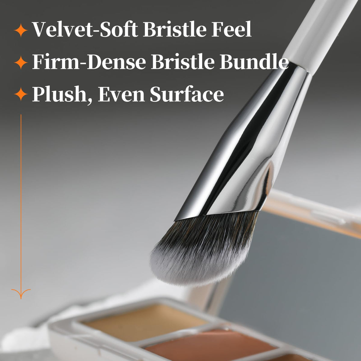 ALBEAUT brush applying concealer under eye for smooth, natural finish