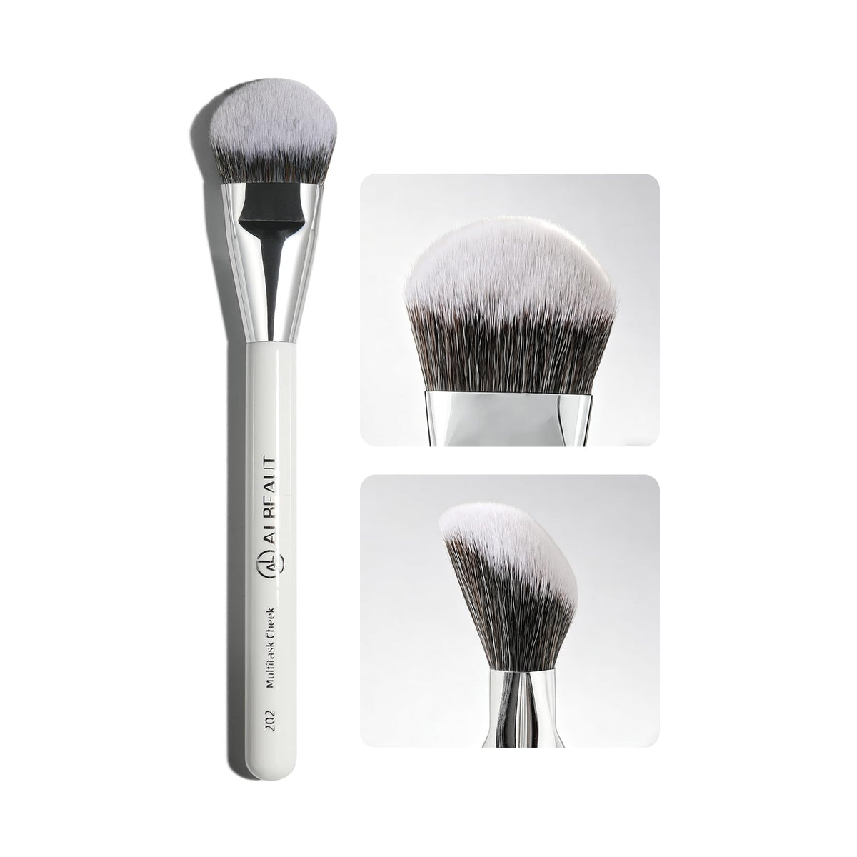 ALBEAUT brush front view showing angled head for precise contouring and blending