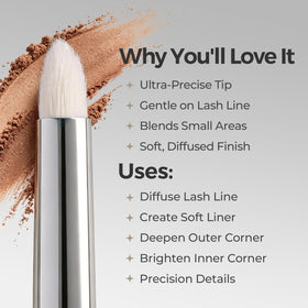 ALBEAUT brush applying highlight to inner corner for precision
