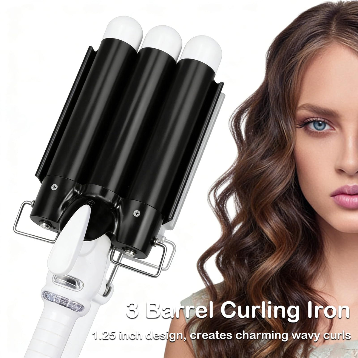 Aleath ceramic barrel close-up highlighting smooth glaze for reduced frizz