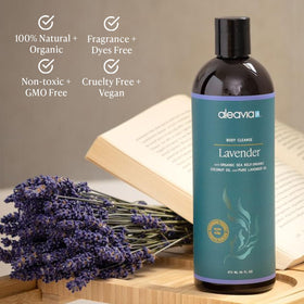 Aleavia creamy lather texture demonstrating gentle, moisturizing cleanse