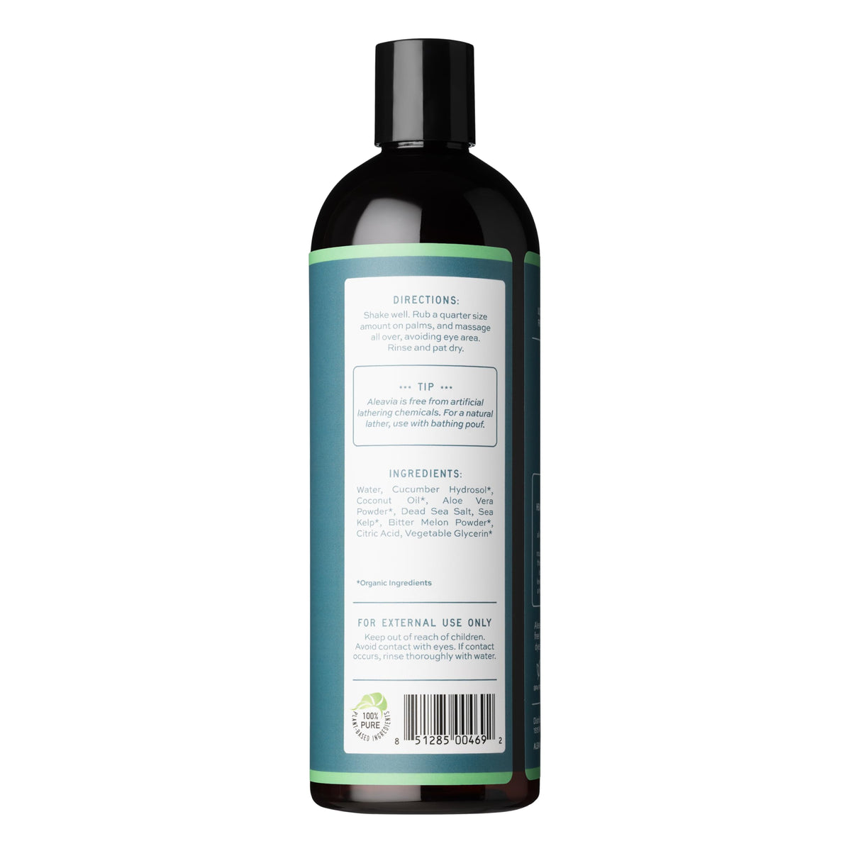 Aleavia pump dispensing gentle lather for soft, hydrated skin