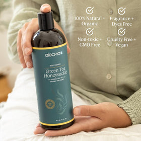 Aleavia creamy lather texture with raw honey showing moisturizing benefit
