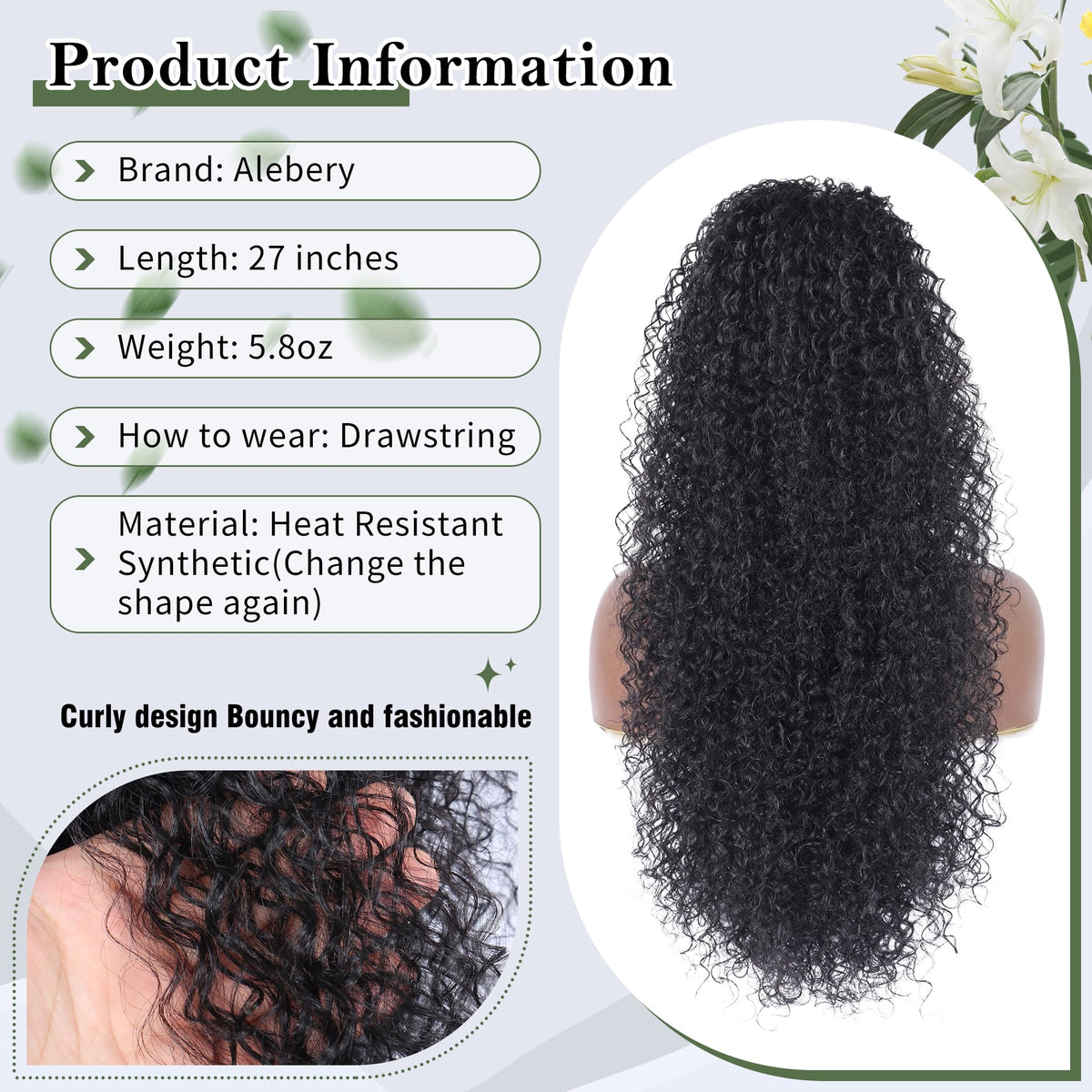 Alebery clip and drawstring detail showing secure attachment and easy fit benefit