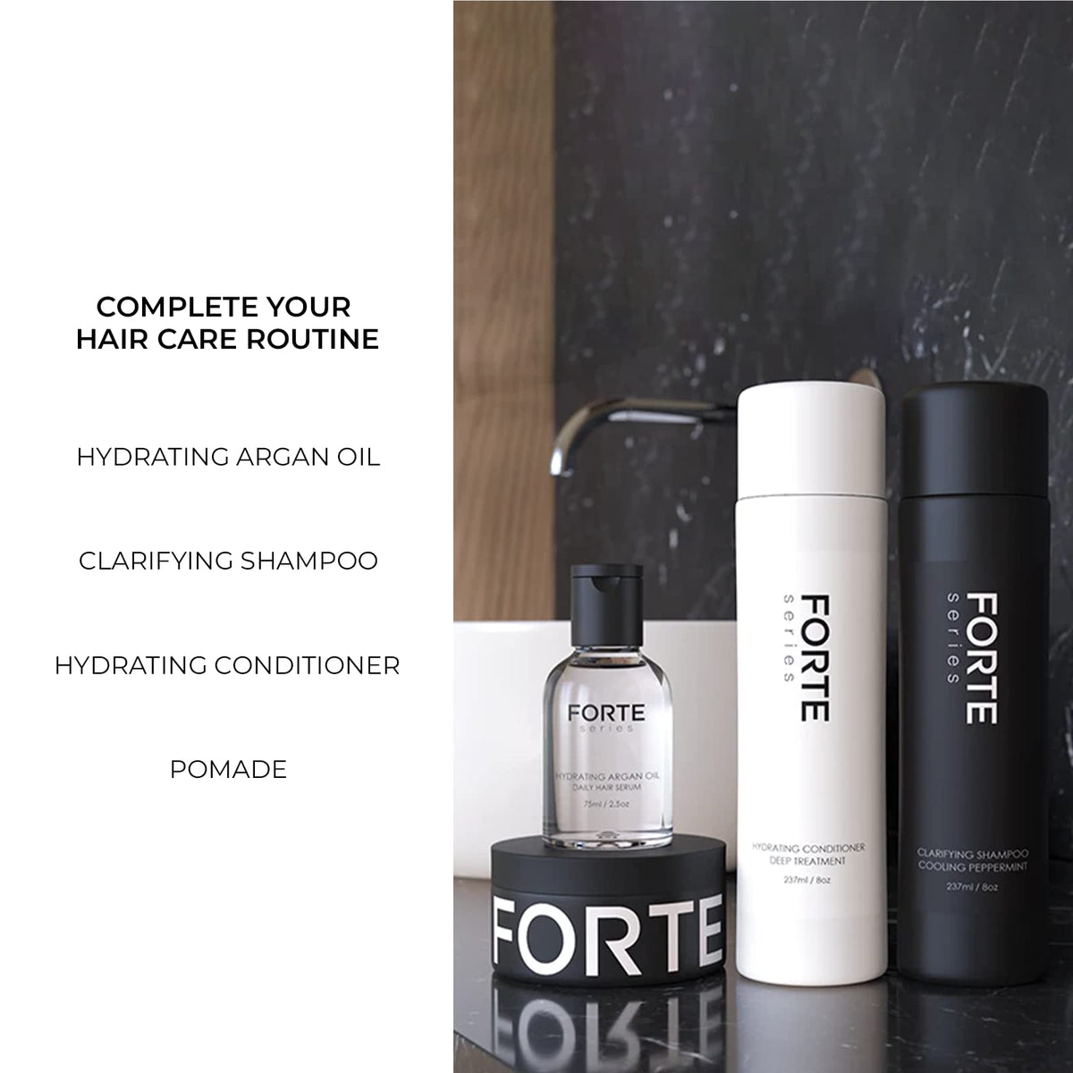 Alex Costa paired with Forte Series conditioner for complete routine benefit