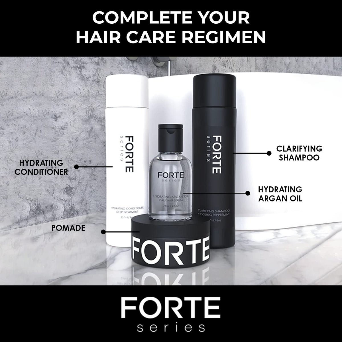 Alex Costa before and after hair comparison showing reduced frizz benefit