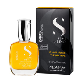 ALFAPARF MILANO close-up of serum dropper showing silky oil texture and spreadability