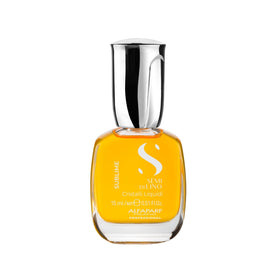 ALFAPARF MILANO front bottle showing elegant serum packaging and instant shine benefit