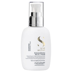 ALFAPARF MILANO front packaging of Semi di Lino all-in-one showing product benefits and shine