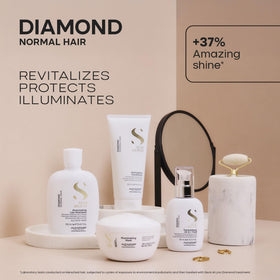 ALFAPARF MILANO label detail with key ingredients and vegan, sulfate-free claims visible
