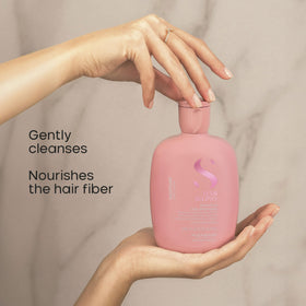 ALFAPARF MILANO close-up label showing active complexes and ingredient clarity benefit