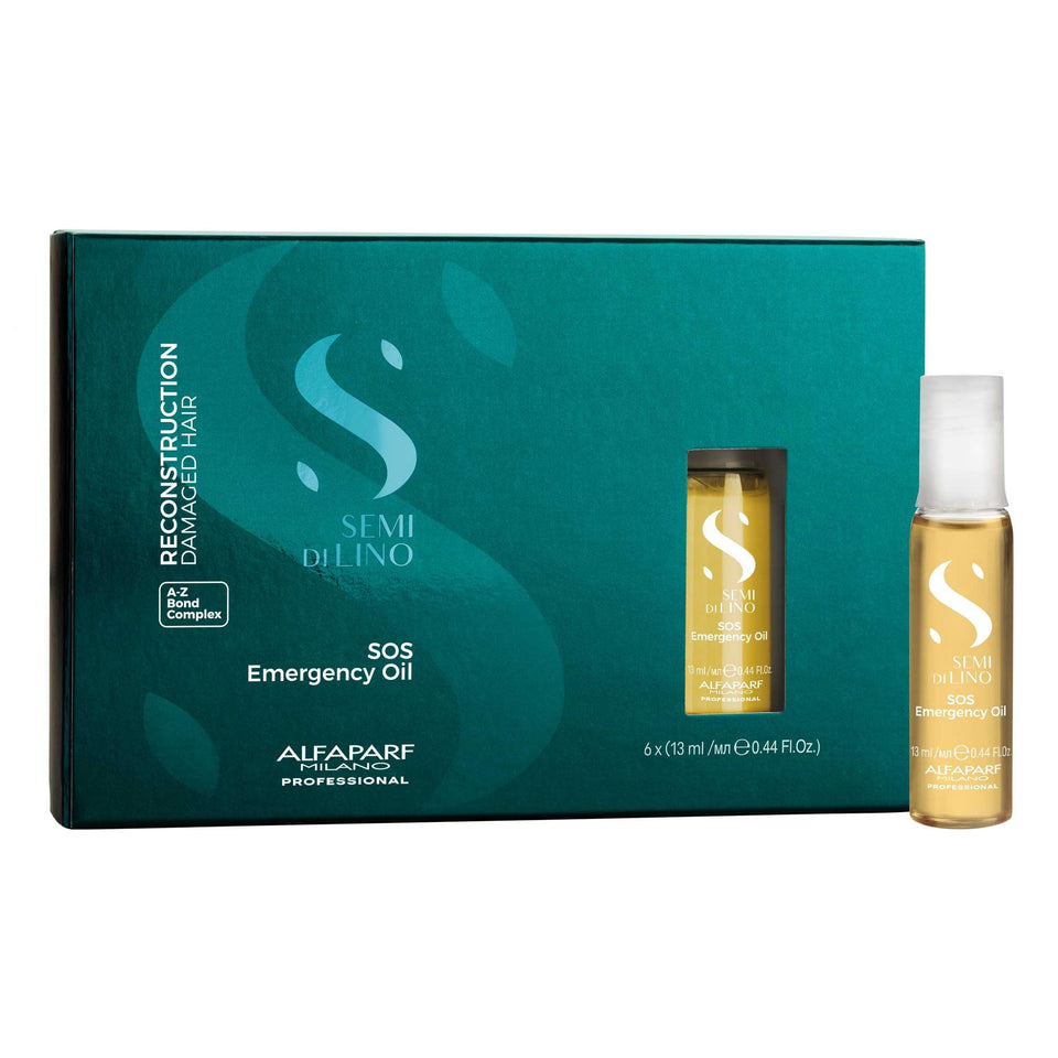 ALFAPARF MILANO front packaging showing six repair vials and benefits