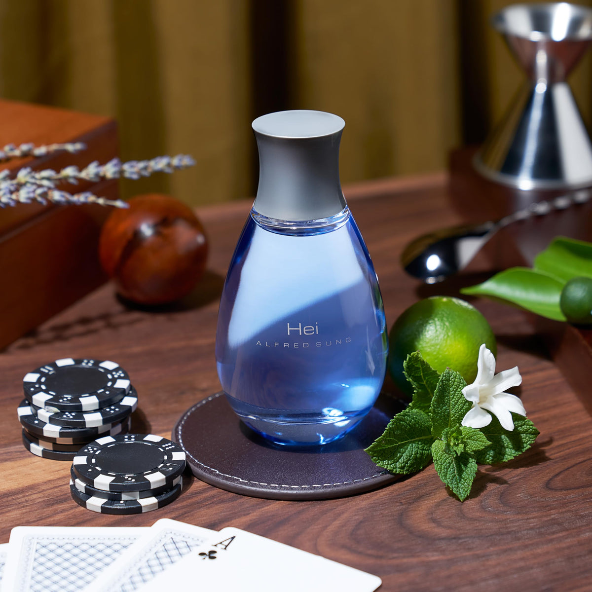 ALFRED SUNG HEI raw bamboo and neroli ingredients suggest clean green freshness