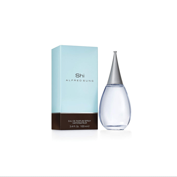 ALFRED SUNG SHI front bottle showing elegant droplet silhouette and calm aesthetic