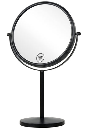 ALHAKIN front-facing 8-inch mirror shows clear full-face view for flawless makeup