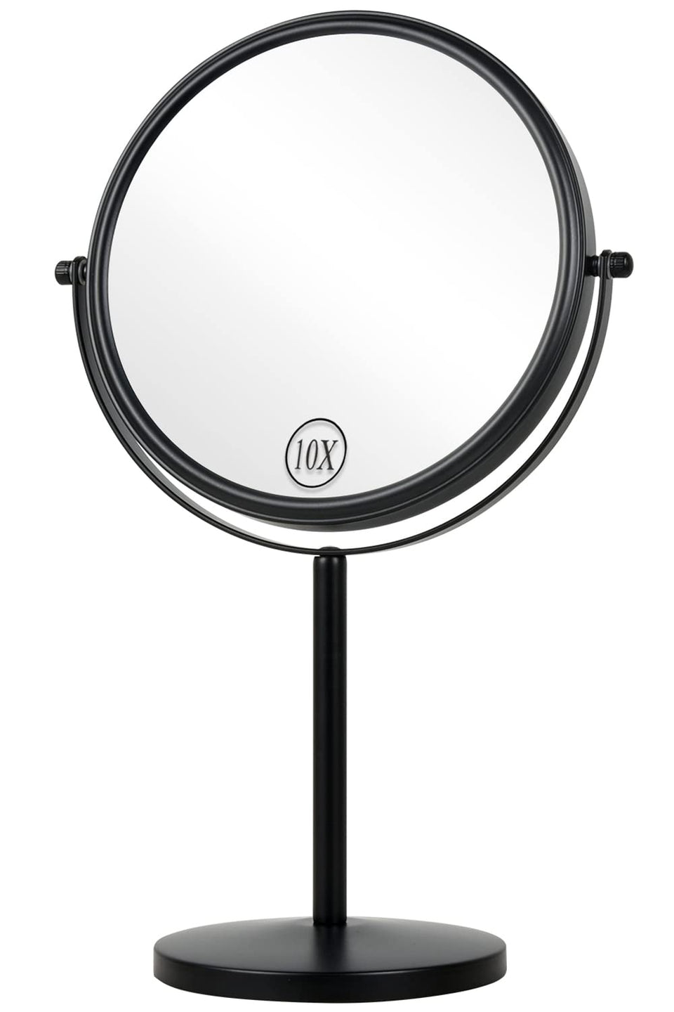 ALHAKIN front-facing 8-inch mirror shows clear full-face view for flawless makeup